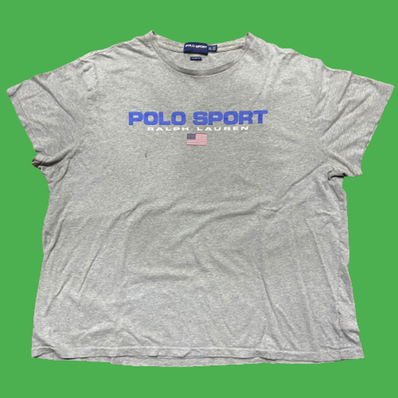 Polo Sport Vintage Heather Gray Blue Classic Fit T-Shirt Men's XXL - Picture 1 of 8